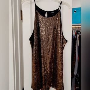 Gold Sequence Tank Top Size 3